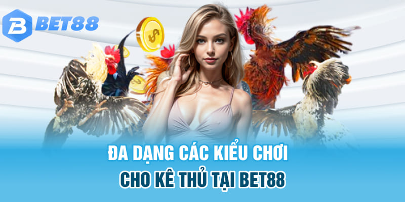 Đa dạng các kiểu chơi cho kê thủ tại BET88